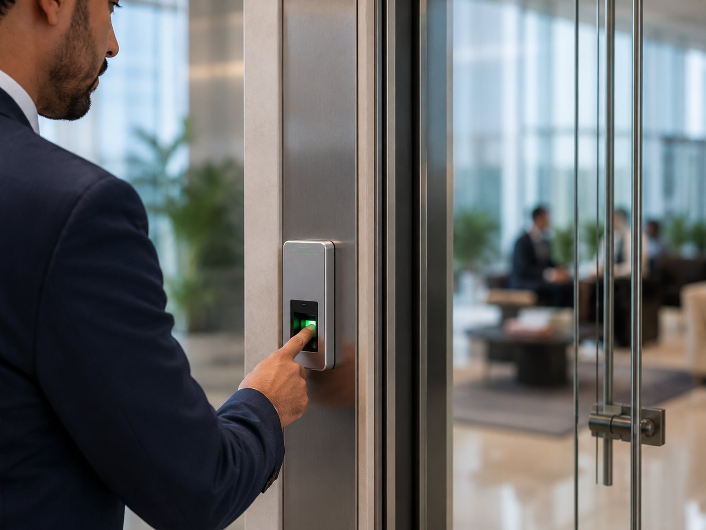 Access control reader installed by an ELV company in Dubai